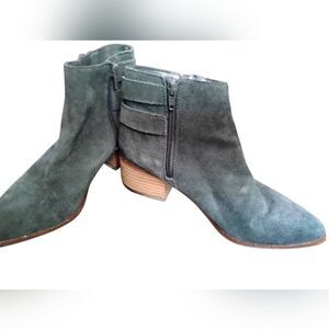 Gray Suede Ankle Boots